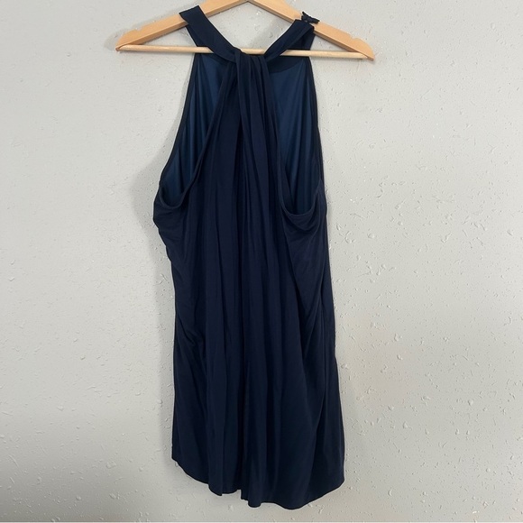 The Limited High Neck Sleeveless Tank Top Blouse Flowy Blue Office Formal XL - Picture 3 of 4